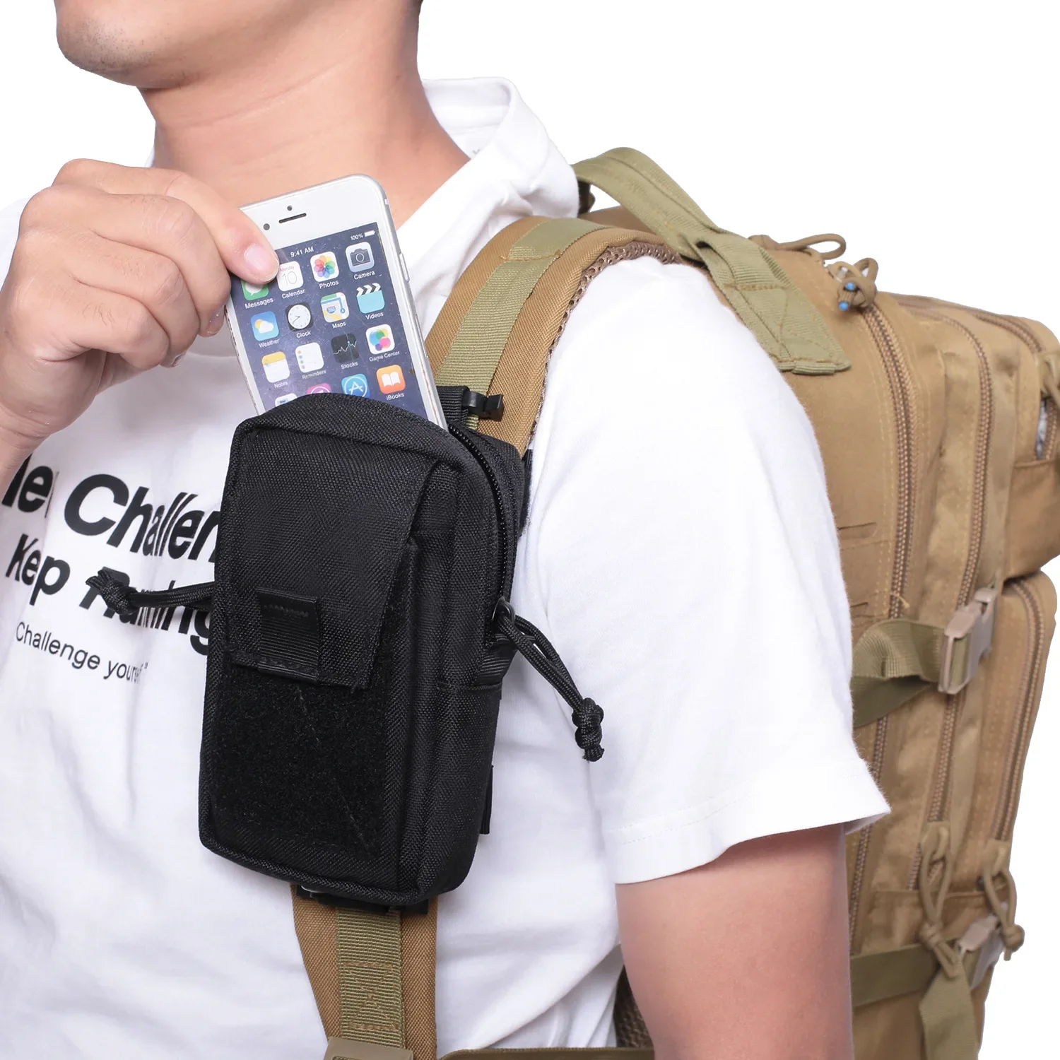 Sack Race Bag - Molle Backpack Strap Bag Phone Holder