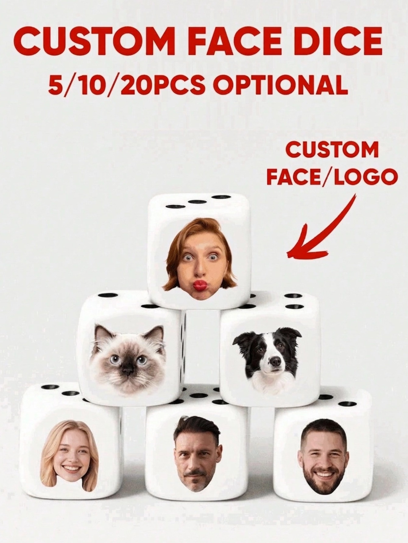 Custom Face Dice Personalized  - Party Games For Christmas recensione e prezzo