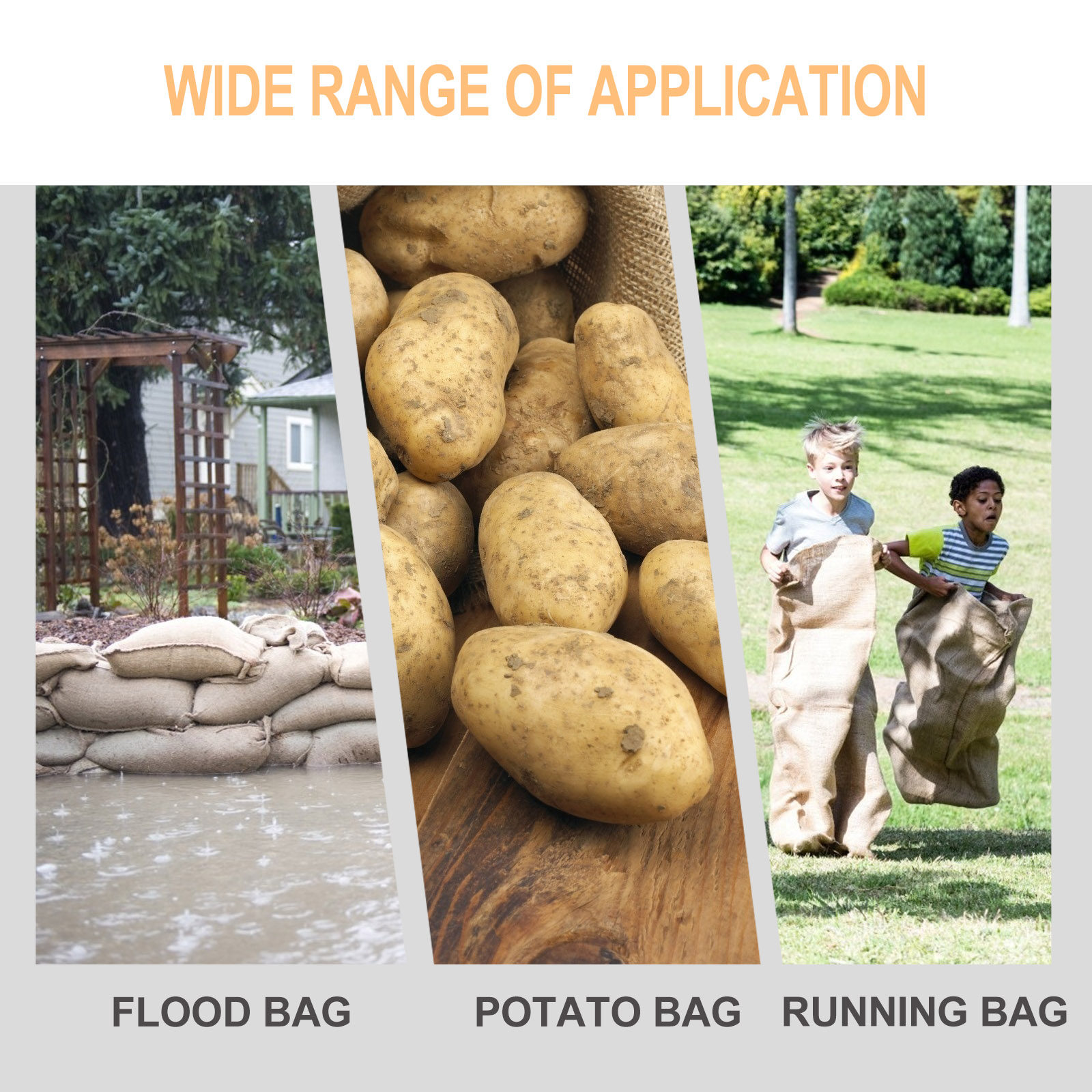 1Pcs Large Burlap Potato Sack  - Sack Race Bag recensione e prezzo
