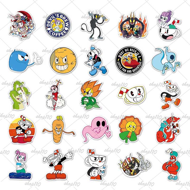 Cuphead Sticker Boy Game Gift  - Party Games Baby Shower recensione e prezzo