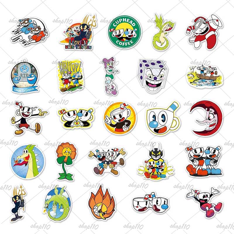 Cuphead Sticker Boy Game Gift  - Party Games Baby Shower recensione e prezzo