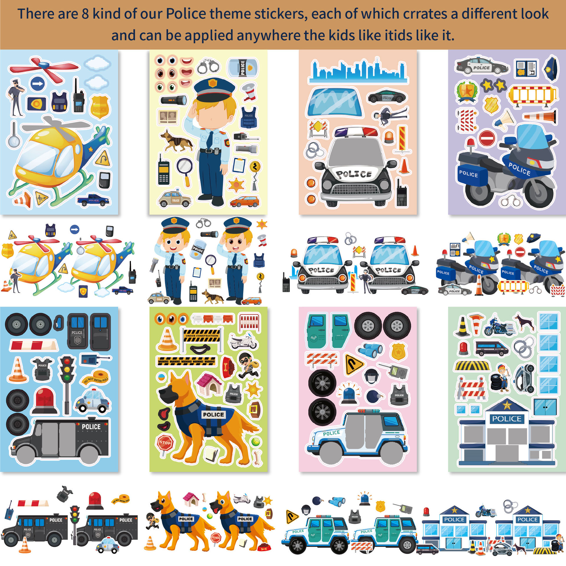 16Sheets Cartoon Vocation Poli - Party Games Baby Shower recensione e prezzo