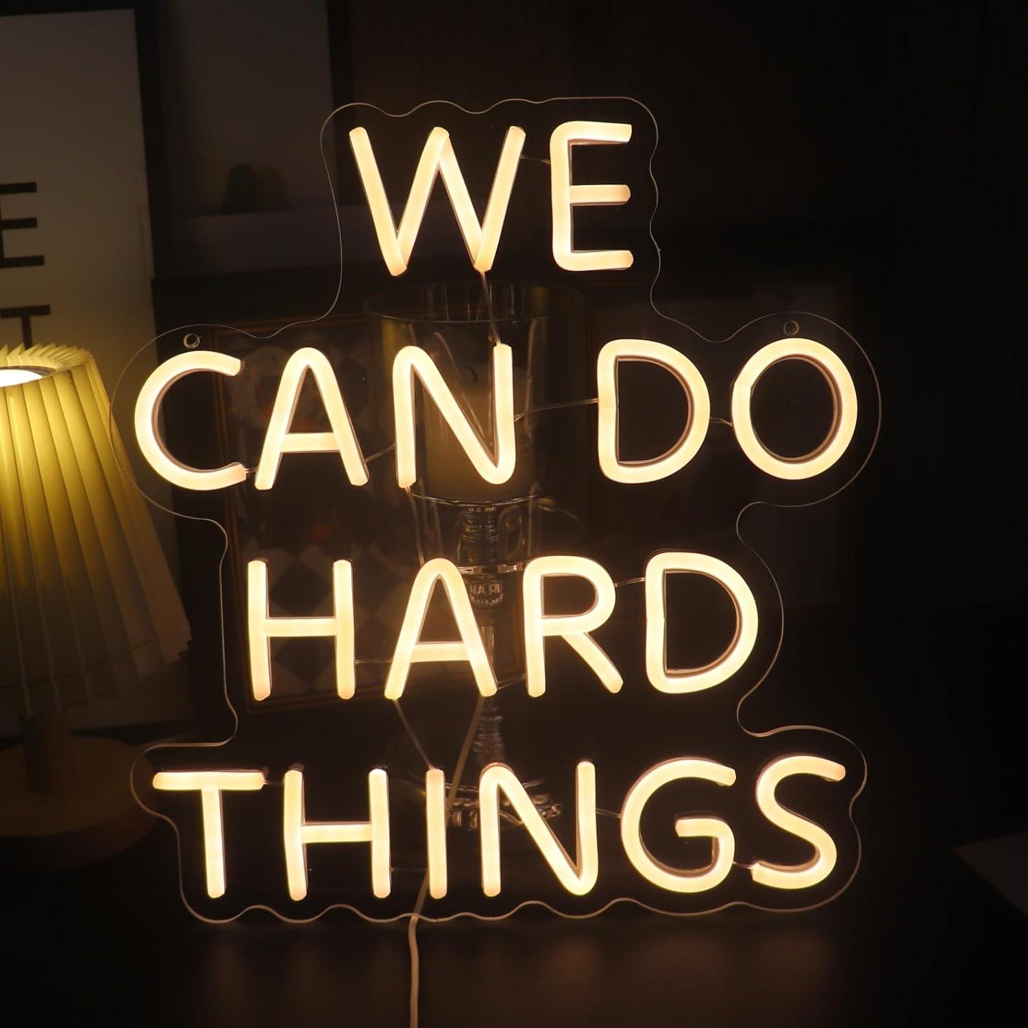 We Can Do Hard Things Neon Sig - Party Games You Can Play recensione e prezzo