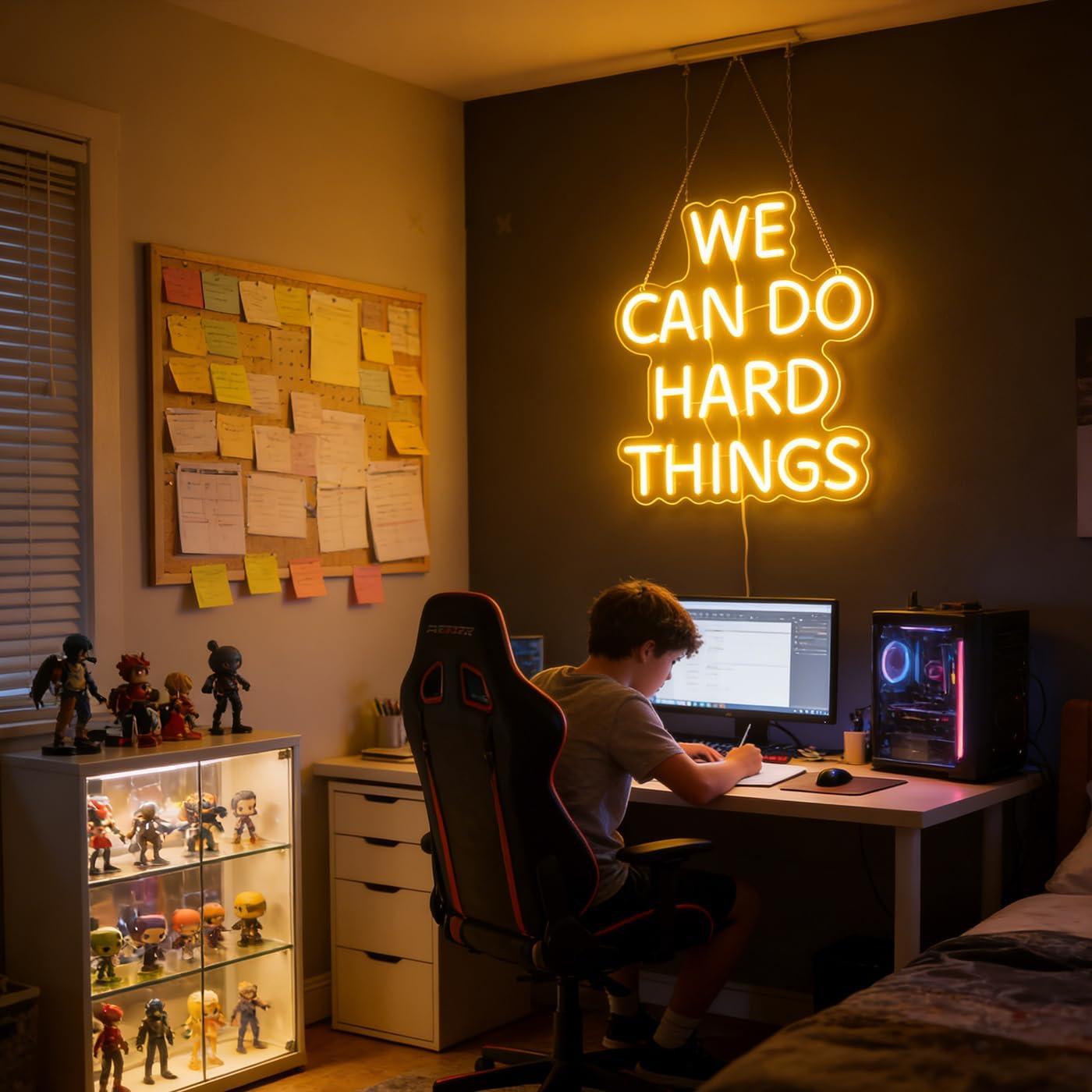 We Can Do Hard Things Neon Sig - Party Games You Can Play recensione e prezzo