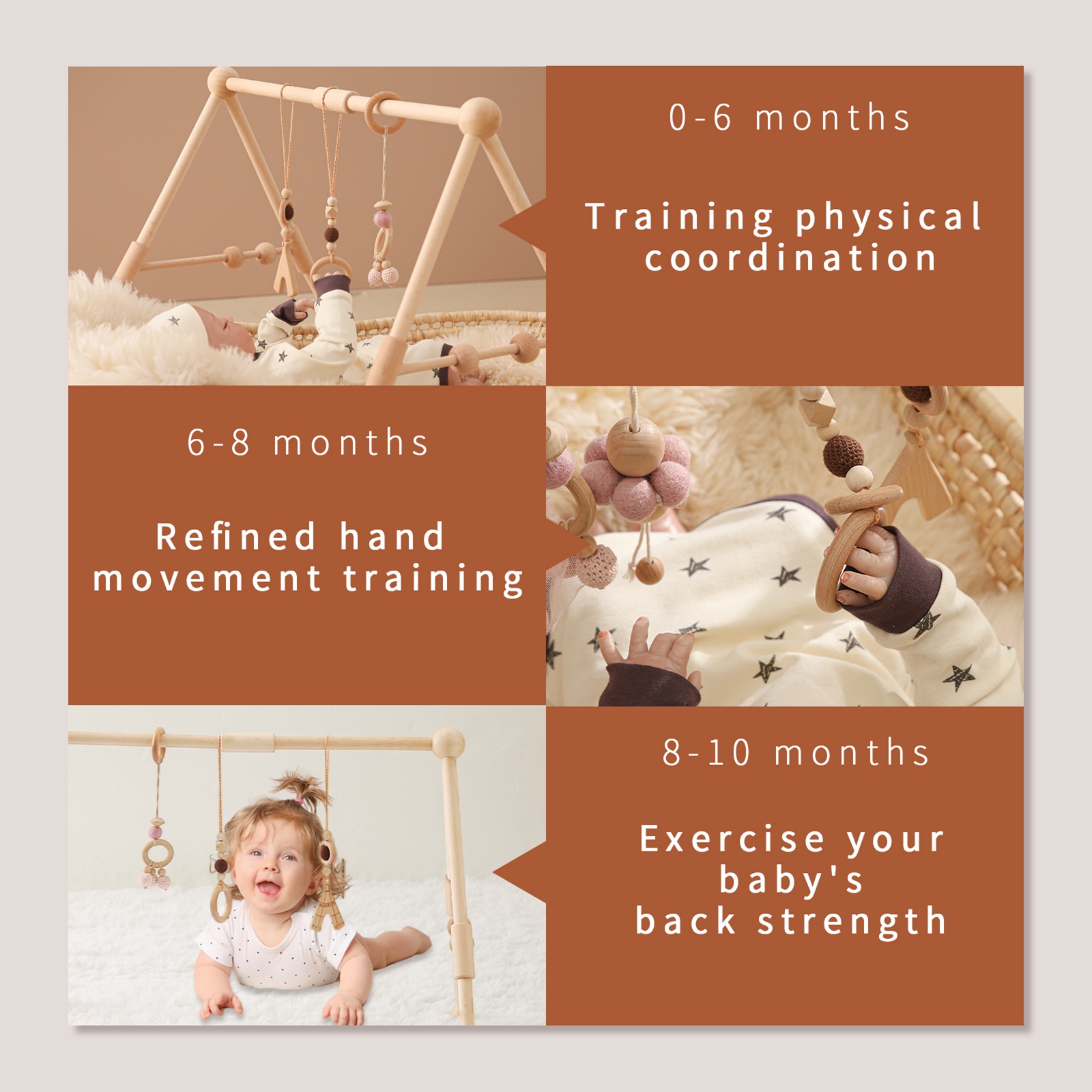 Baby Wooden Toys Play Gym Ordi - Party Games Baby Shower recensione e prezzo