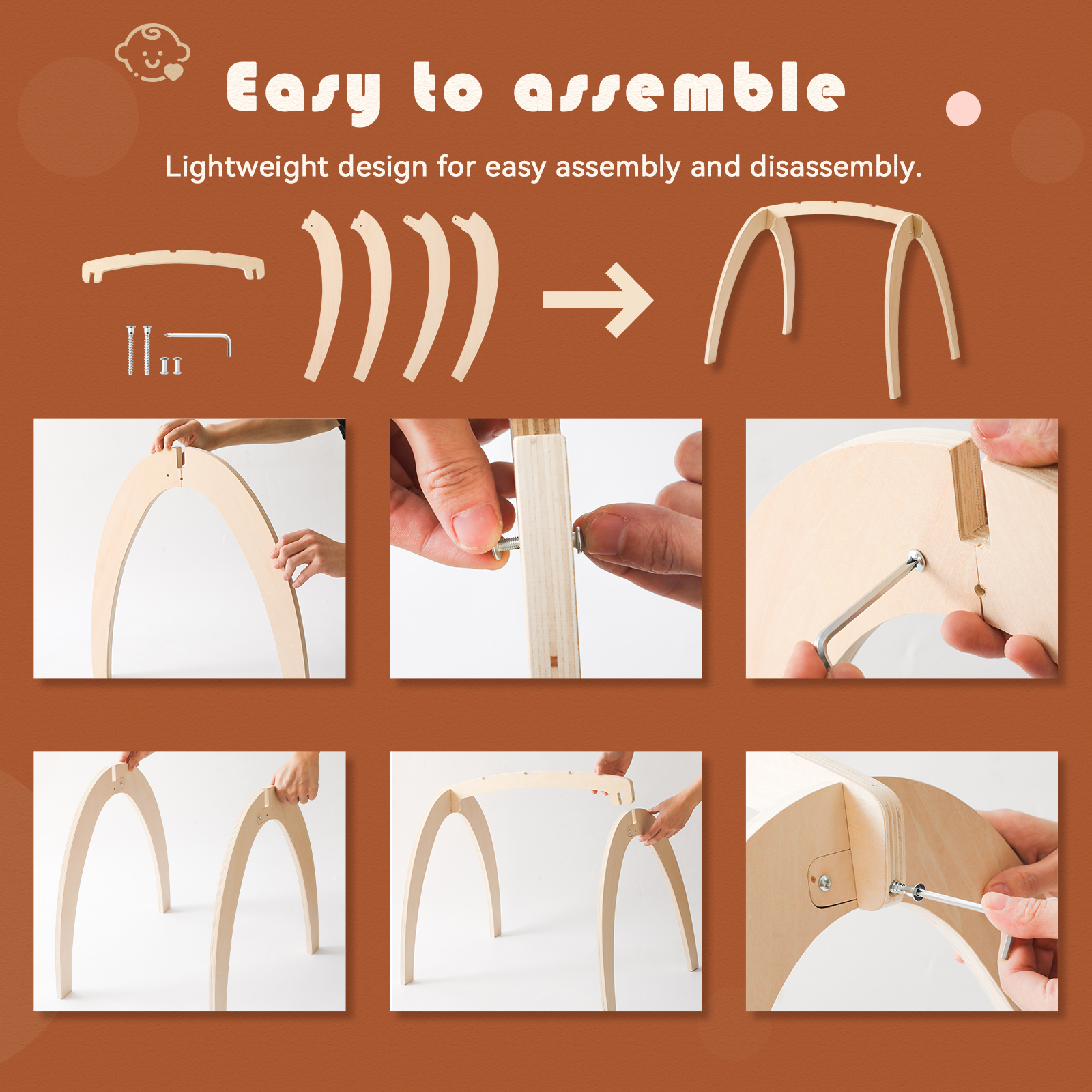 Baby Wooden Toys Play Gym Ordi - Party Games Baby Shower recensione e prezzo