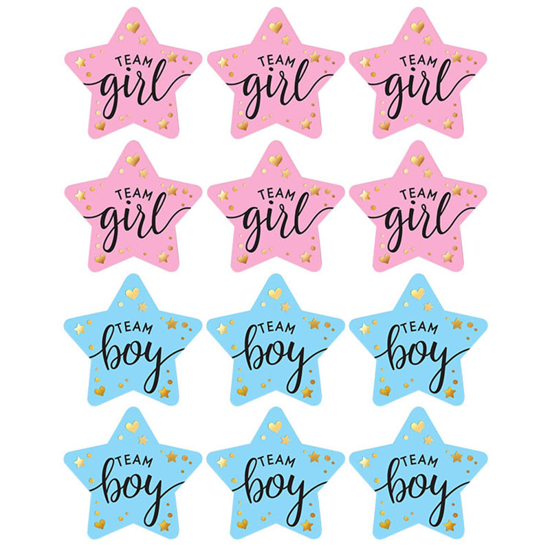 60Pcs Gender Reveal Stickers f - Party Games Baby Shower recensione e prezzo