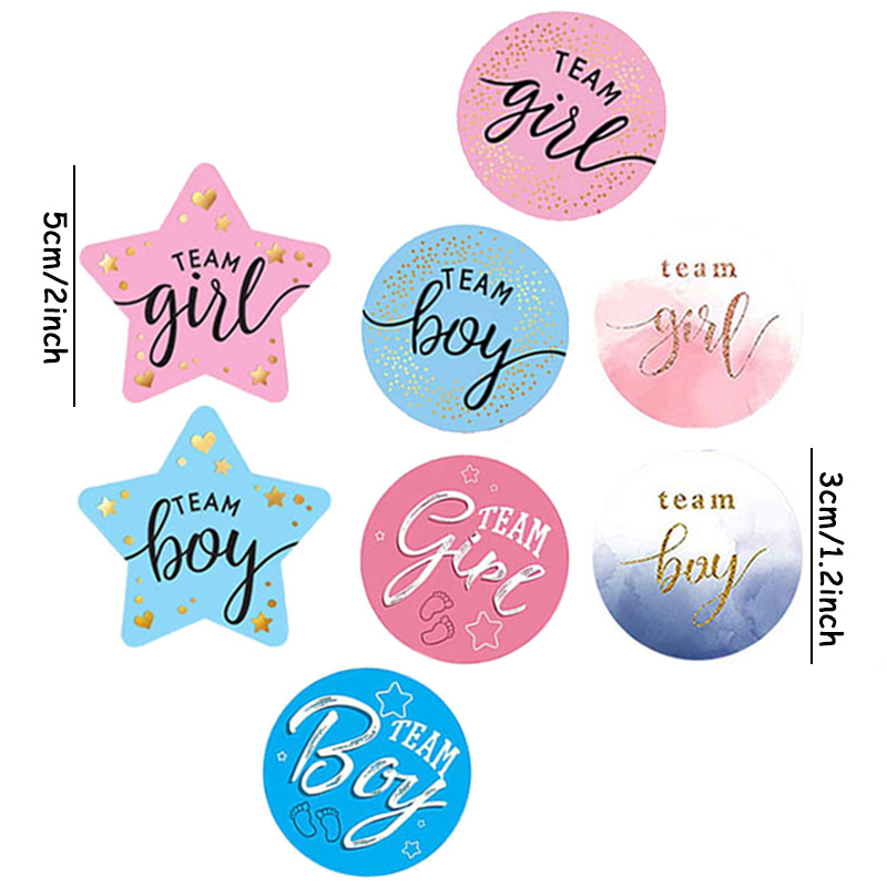 60Pcs Gender Reveal Stickers f - Party Games Baby Shower recensione e prezzo